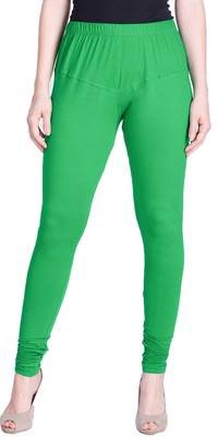  Lyra Pear Green Free Size Churidar Leggings 1
