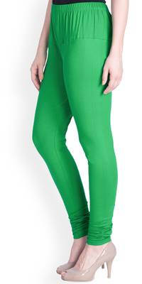  Lyra Pear Green Free Size Churidar Leggings 2