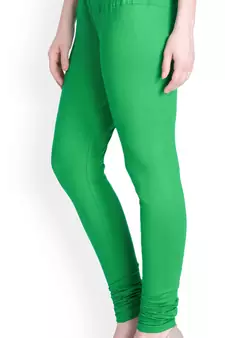 Lyra Pear Green Free Size Churidar Leggings