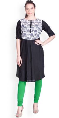  Lyra Pear Green Free Size Churidar Leggings 4