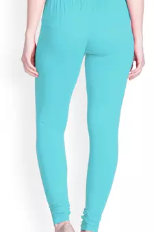  Lyra Mint Green Free Size Churidar Leggings