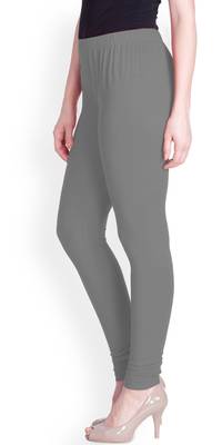  Lyra Cloud Grey Free Size Churidar Leggings 3