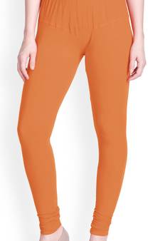  Lyra Fire Orange Free Size Churidar Leggings