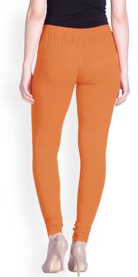  Lyra Fire Orange Free Size Churidar Leggings 4