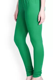  Lyra Crocodile Green Free Size Churidar Leggings