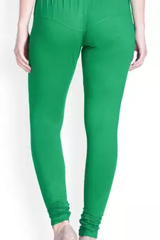  Lyra Crocodile Green Free Size Churidar Leggings