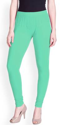  Lyra Emerald Green Free Size Churidar Leggings 1
