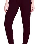  Lyra Burgundy Free Size Churidar Leggings