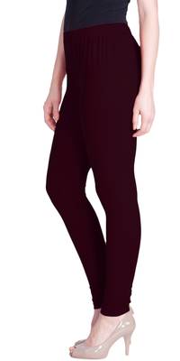  Lyra Burgundy Free Size Churidar Leggings 3