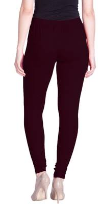  Lyra Burgundy Free Size Churidar Leggings 4