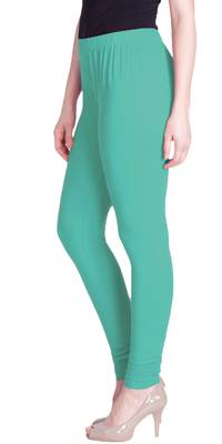  Lyra Aqua Green Free Size Churidar Leggings 3