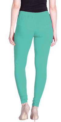  Lyra Aqua Green Free Size Churidar Leggings 4
