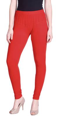  Lyra Chilli Red Free Size Churidar Leggings 1