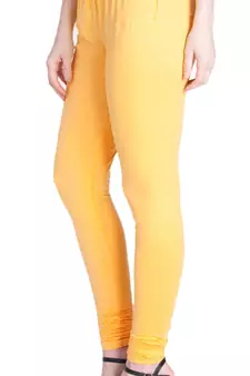  Lyra Pastel Yellow Free Size Churidar Leggings