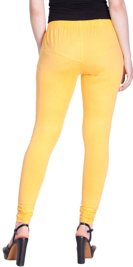  Lyra Pastel Yellow Free Size Churidar Leggings
