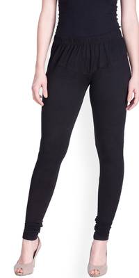  Lyra Black Free Size Churidar Leggings 1
