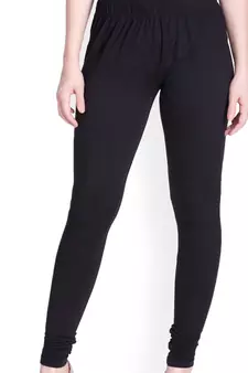  Lyra Black Free Size Churidar Leggings