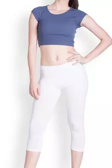  Lyra White Free Size Capri