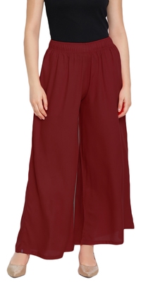 Lux Lyra Maroon Free Size Palazzo - LUX 