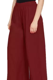 Lux Lyra Maroon Free Size Palazzo