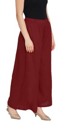Lux Lyra Maroon Free Size Palazzo 4