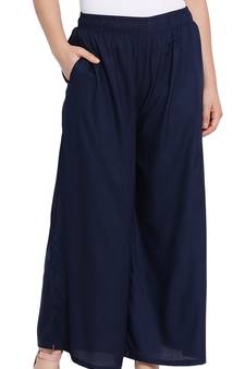  Lyra Navy Blue Free Size Palazzo