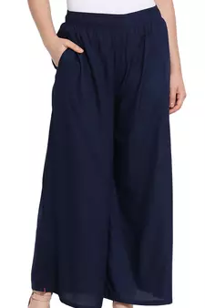  Lyra Navy Blue Free Size Palazzo