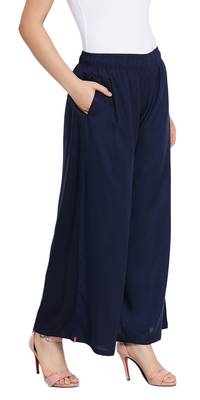  Lyra Navy Blue Free Size Palazzo 4