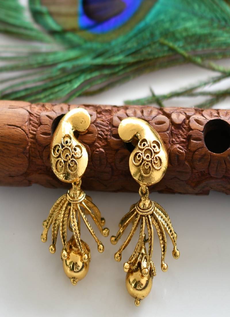 Antique nagaas green krishna choker necklace set dj07817