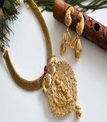 Antique Nagaas kemp krishna choker necklace set dj07815