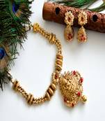 Antique nagaas kemp Lakshmi necklace set dj07818