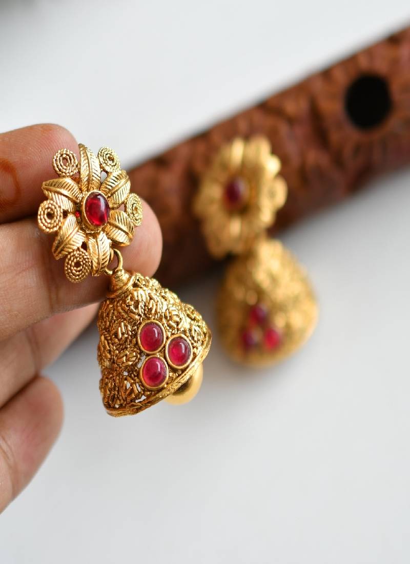 Antique nagaas kemp Lakshmi necklace set dj07818