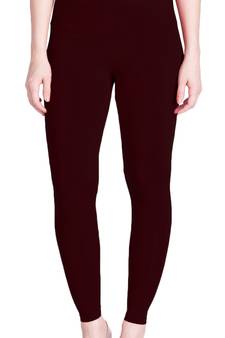  Lyra Deep Maroon Free Size Ankle Leggings