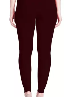  Lyra Deep Maroon Free Size Ankle Leggings