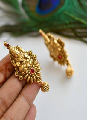 Divine Antique kemp Lakshmi necklace set dj07827 2