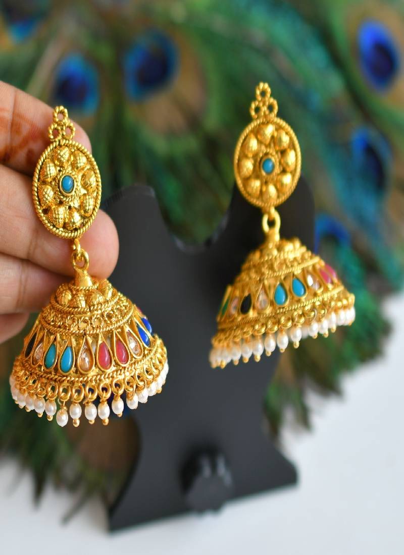 Antique multi colour Jhumkka dj07782