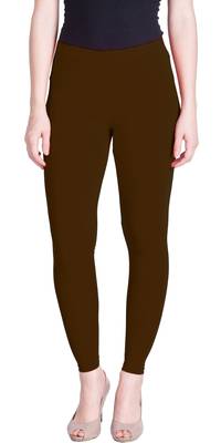  Lyra Brown Free Size Ankle Leggings 1