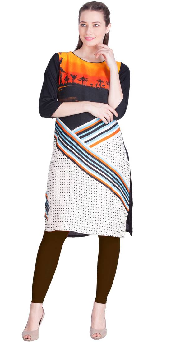  Lyra Brown Free Size Ankle Leggings