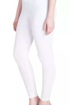  Lyra White Free Size Ankle Leggings