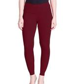  Lyra Maroon Free Size Ankle Leggings
