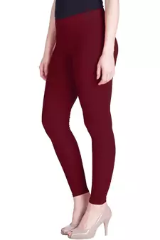  Lyra Maroon Free Size Ankle Leggings