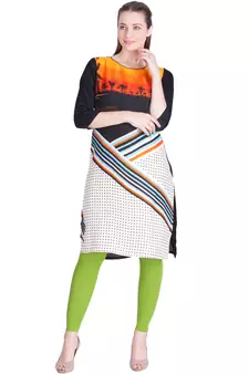  Lyra Parrot Green Free Size Ankle Leggings
