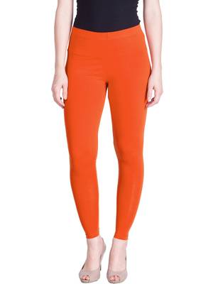  Lyra Orange Free Size Ankle Leggings 1