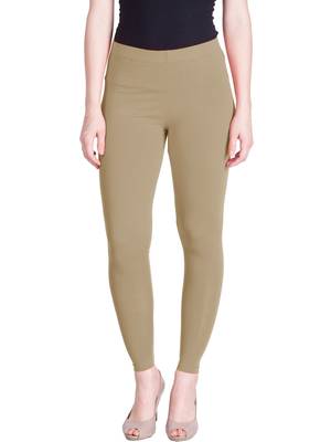  Lyra Beige Free Size Ankle Leggings 1