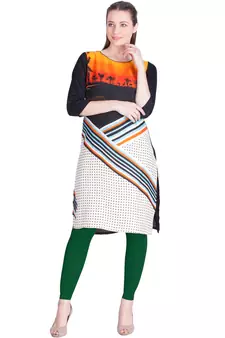  Lyra Rama Green Free Size Ankle Leggings