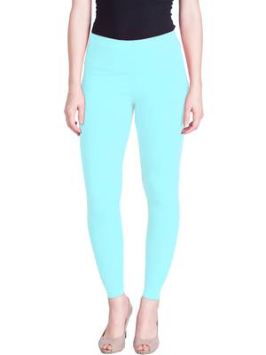  Lyra Sky Blue Free Size Ankle Leggings 1