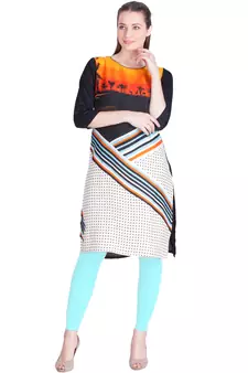  Lyra Sky Blue Free Size Ankle Leggings