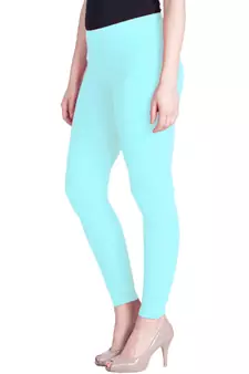  Lyra Sky Blue Free Size Ankle Leggings