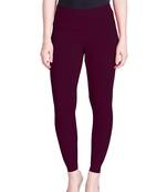  Lyra Dark Violet Free Size Ankle Leggings