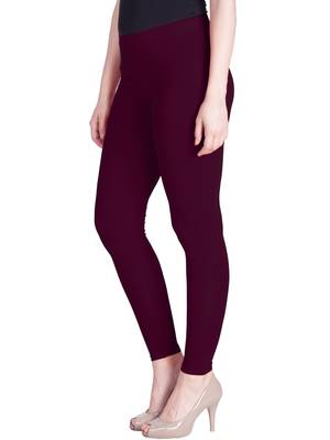  Lyra Dark Violet Free Size Ankle Leggings 3